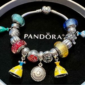 Murano Disney charms and belle rose only